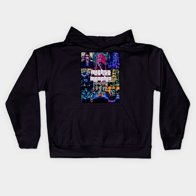 Mighty Morphin (Ooze Edition) Kids Hoodie by The Dark Vestiary